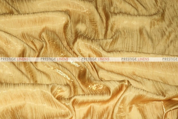 Leaf Pattern Burnout Metallic Organza - Gold/White - Fabric by the Yard