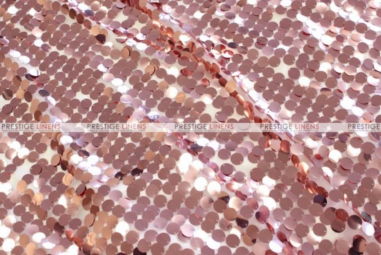 10 yards Large Payette Sequins Fabric Bolt - Blush/Rose Gold