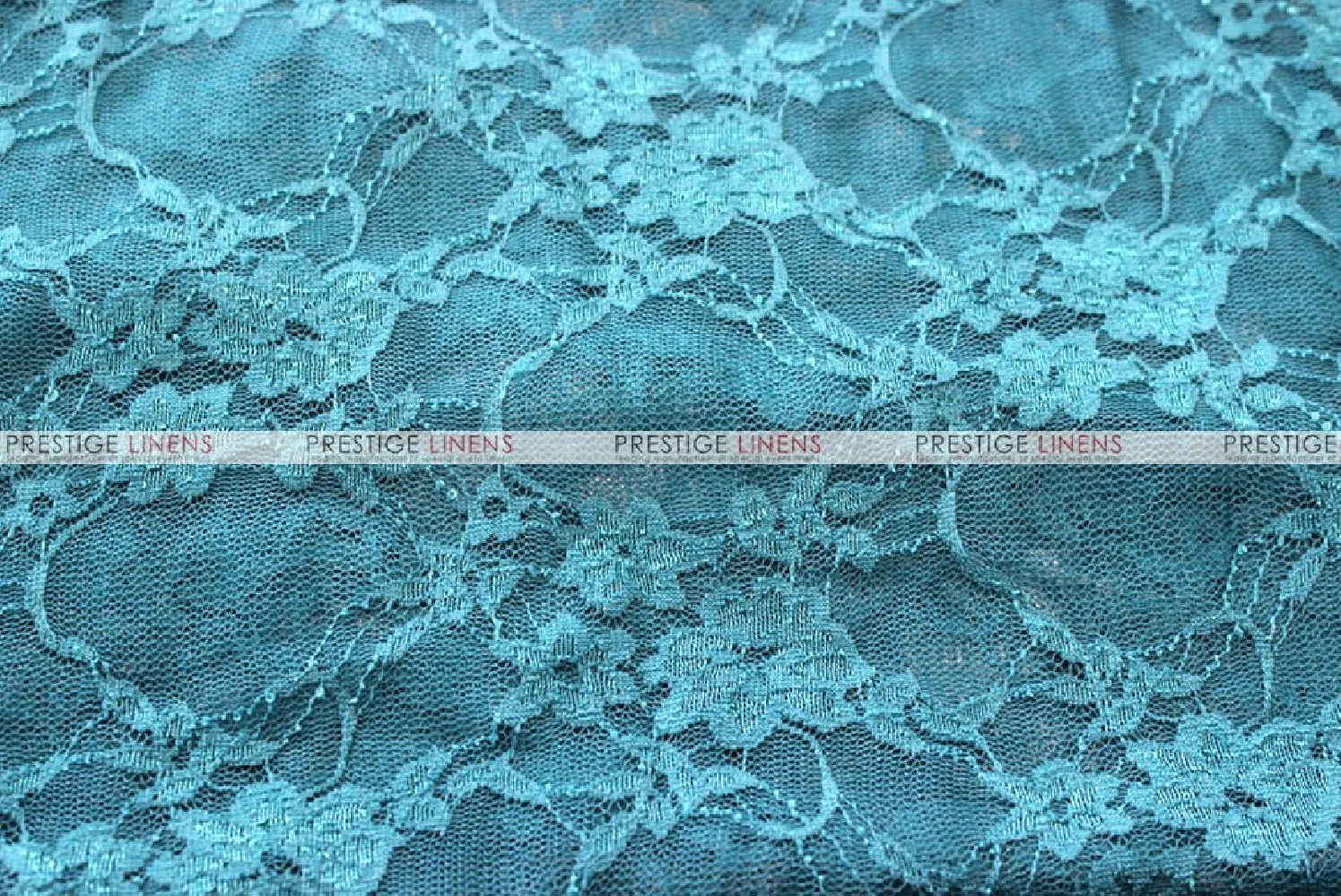 Victorian Stretch Lace - Fabric by the yard - Dk Teal - Prestige Linens