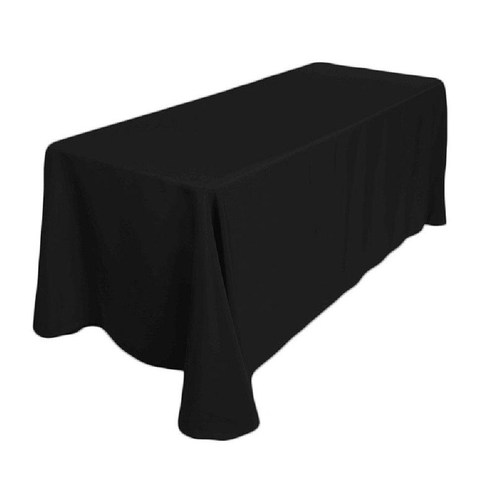 Download Polyester Tablecloth - 90" x 132" - Black - Prestige Linens