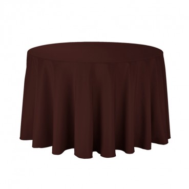 Polyester Tablecloth - 108" Round - Chocolate