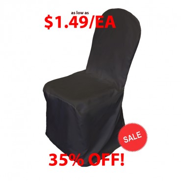 Polyester Banquet Chair Cover - Black - Prestige Linens